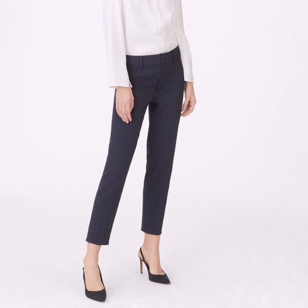 Club Monaco Black Remi Textured Pant Sz 0 ECU